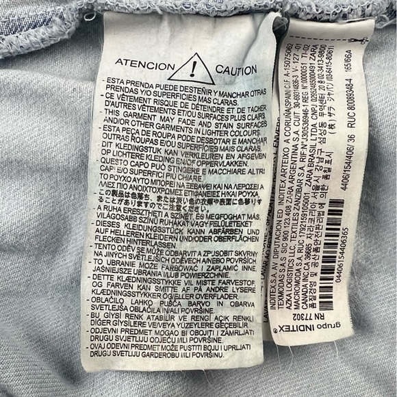 Zara PAPERBAG Waist Jean Shorts Sz: 04 - Picture 7 of 9